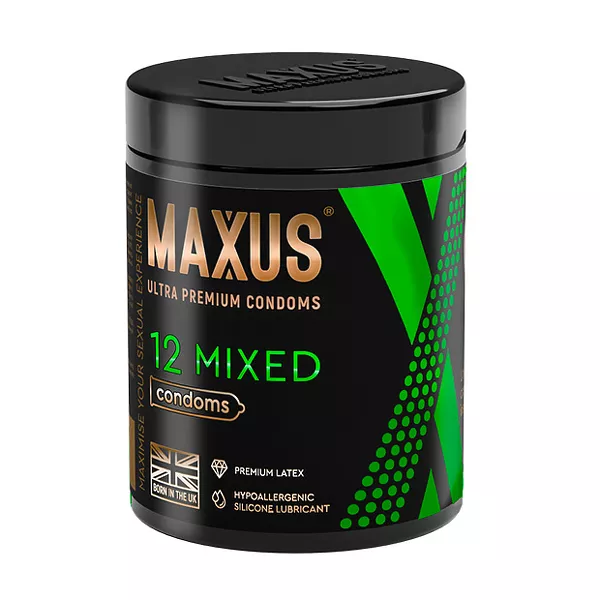 Изображение товара Maxus Mixed набор презервативов 12 шт гладкие и текстурированные 53 мм 180 мм Изображение товара Maxus Mixed набор презервативов 12 шт гладкие и текстурированные 53 мм 180 мм