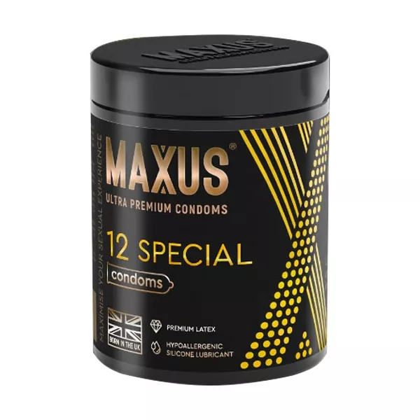 Изображение товара Презервативы Maxus Special точечно-ребристые с накопителем 53 мм Изображение товара Презервативы Maxus Special точечно-ребристые с накопителем 53 мм