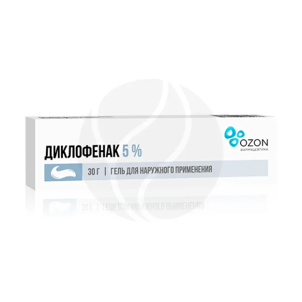 Изображение товара Диклофенак гель д/наружн. прим. 5%, 30г Озон