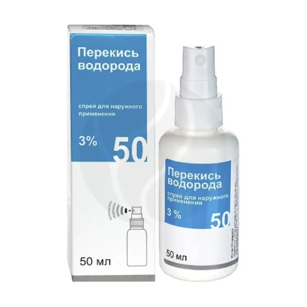 Изображение товара Перекись водорода спрей 3% 50мл от Лекарь для наружного применения