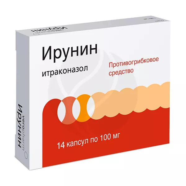 Изображение товара Ирунин капсулы 100 мг для лечения грибковых инфекций Изображение товара Ирунин капсулы 100 мг для лечения грибковых инфекций