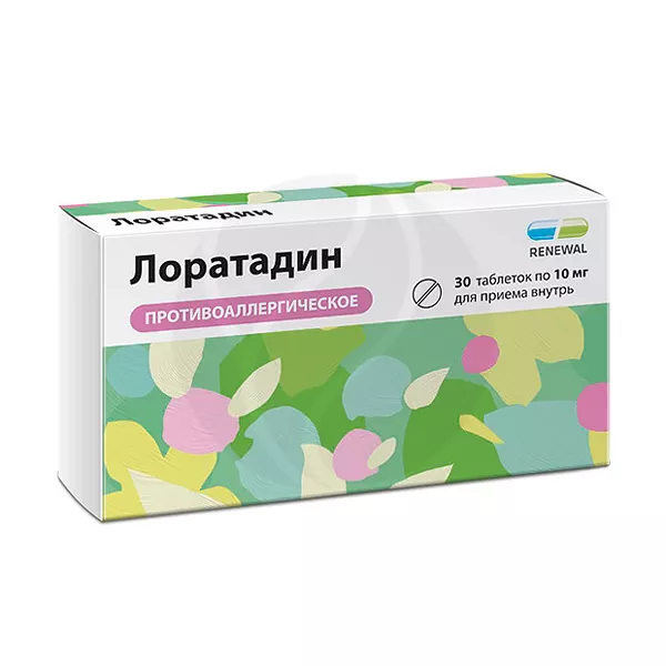 Изображение товара Лекарственный препарат Лоратадин Реневал 10 мг Изображение товара Лекарственный препарат Лоратадин Реневал 10 мг