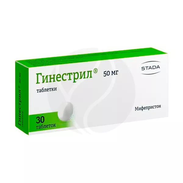 Изображение товара Гинестрил таблетки 50 мг для лечения лейомиомы матки, 30 шт Изображение товара Гинестрил таблетки 50 мг для лечения лейомиомы матки, 30 шт