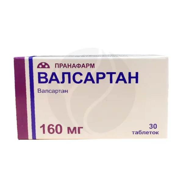 Изображение товара Валсартан таблетки 160мг Пранафарм для гипертензии и сердечной недостаточности