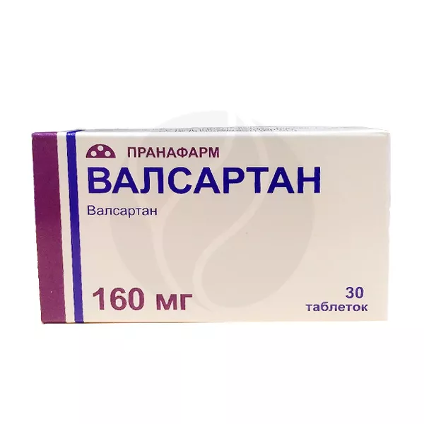 Изображение товара Валсартан таблетки 160мг Пранафарм для гипертензии и сердечной недостаточности
