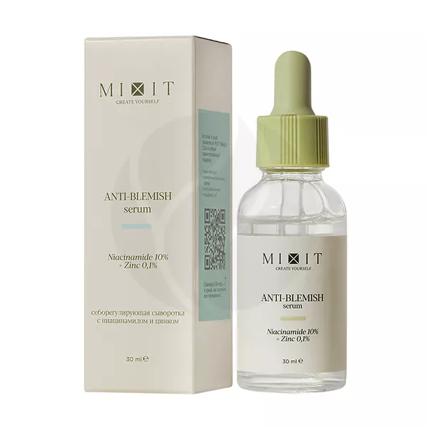 Изображение товара Mixit Skin Chemistry сыворотка себорегулирующая с ниацинамидом и цинком, 30мл Изображение товара Mixit Skin Chemistry сыворотка себорегулирующая с ниацинамидом и цинком, 30мл