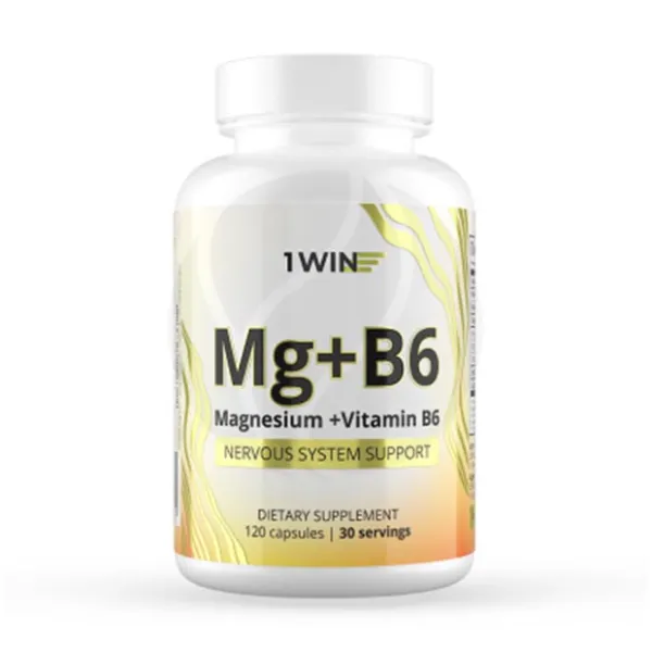 Изображение товара 1Win Магния цитрат с витамином В6 капсулы No120 - поддержка нервной системы и мышц