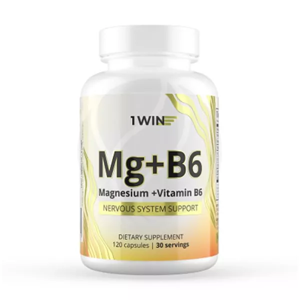 Изображение товара 1Win Магния цитрат с витамином В6 капсулы No120 - поддержка нервной системы и мышц Изображение товара 1Win Магния цитрат с витамином В6 капсулы No120 - поддержка нервной системы и мышц
