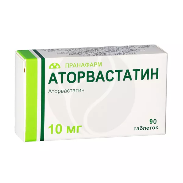 Изображение товара Аторвастатин таблетки покрыт. п/о 10мг, №90 Изображение товара Аторвастатин таблетки покрыт. п/о 10мг, №90