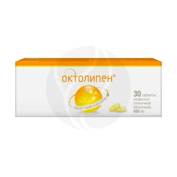 Изображение товара Октолипен таблетки покрыт. п/о 600мг, №30 Фармстандарт Изображение товара Октолипен таблетки покрыт. п/о 600мг, №30 Фармстандарт