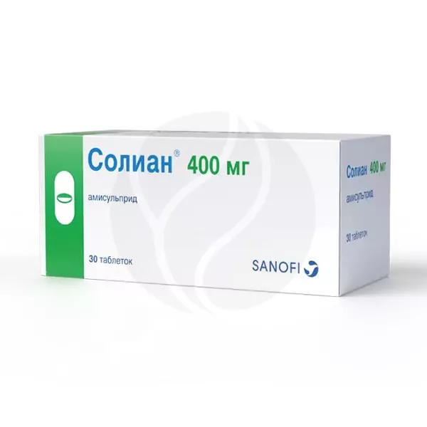 Изображение товара Солиан таблетки покрытые 400 мг №30 для лечения шизофрении Изображение товара Солиан таблетки покрытые 400 мг №30 для лечения шизофрении