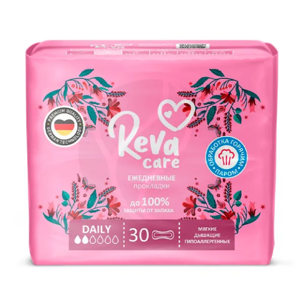 Изображение товара Ежедневные гигиенические прокладки Reva Care Daily 30 шт тонкие безопасные