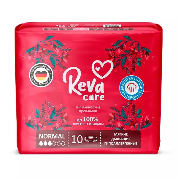 Изображение товара Reva Care Normal прокладки гигиенические, 10шт Изображение товара Reva Care Normal прокладки гигиенические, 10шт