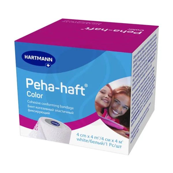 Изображение товара Hartmann Peha-Haft бинт когезивный эластичный фиксирующий, цвет белый 4м*4см Изображение товара Hartmann Peha-Haft бинт когезивный эластичный фиксирующий, цвет белый 4м*4см