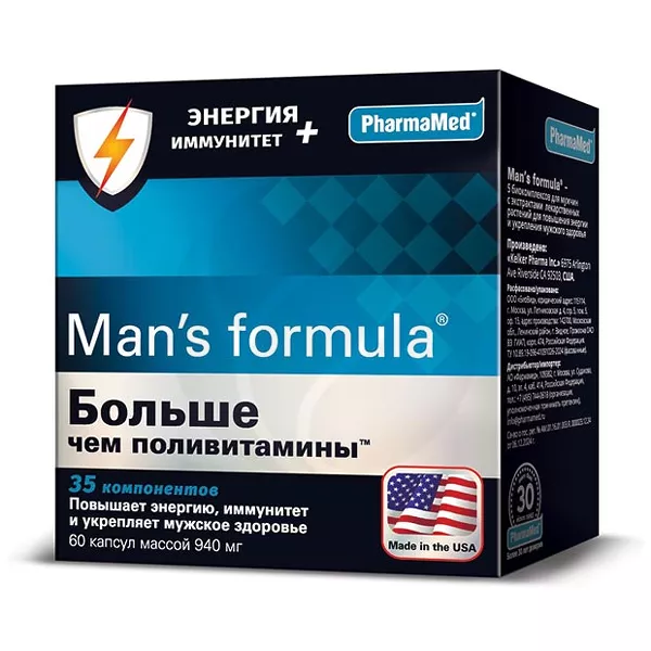 Man's formula Больше чем поливитамины капсулы, №60 Келкер Фарма