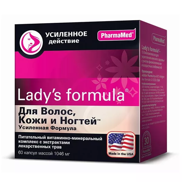 Изображение товара Женские витаминные капсулы Lady's formula для волос, кожи и ногтей, 60 шт Изображение товара Женские витаминные капсулы Lady's formula для волос, кожи и ногтей, 60 шт