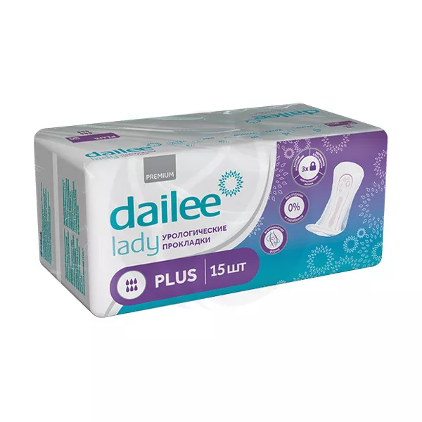 Изображение товара Dailee Lady Plus урологические прокладки - высокая впитываемость, 15 шт Изображение товара Dailee Lady Plus урологические прокладки - высокая впитываемость, 15 шт