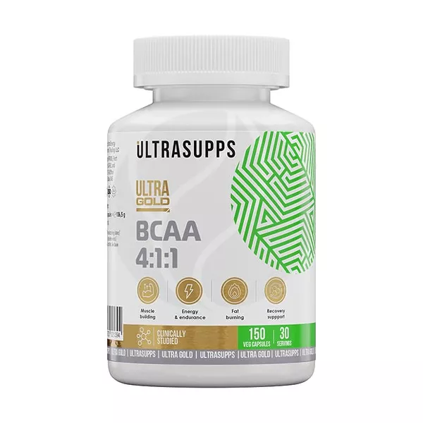 Ultrasupps Ultra Gold БЦАА/BCAA 4:1:1 капсулы, №150