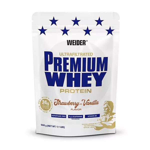 Weider Premium Whey протеин со вкусом клубника-ваниль, 500г
