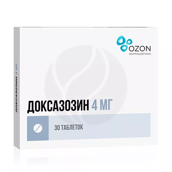 Изображение товара Доксазозин таблетки 4мг, №30 Изображение товара Доксазозин таблетки 4мг, №30