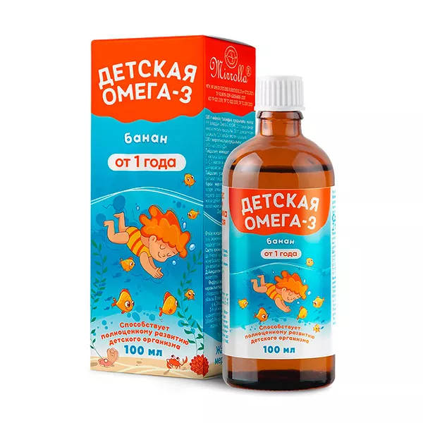 Изображение товара Раствор Омега-3 детская Кук Ля Кук Банановый вкус Изображение товара Раствор Омега-3 детская Кук Ля Кук Банановый вкус