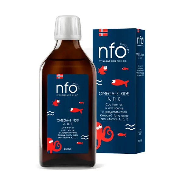 NFO Омега 3 Жир печени трески жидкость для приема внутрь, 250мл