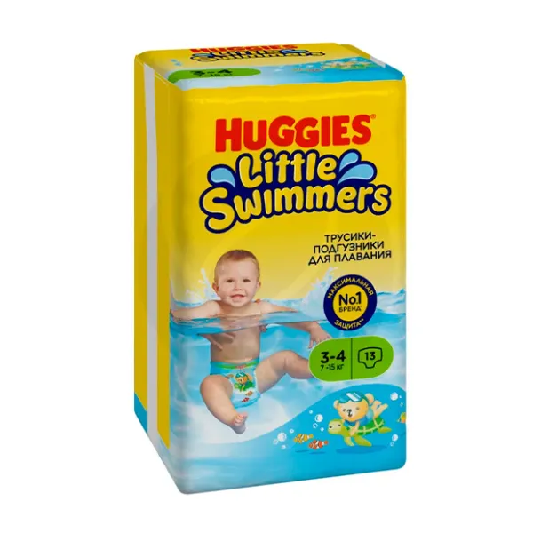 Изображение товара Huggies Little swimmers подгузники-трусики для плавания р.3-4(7-15кг), №13