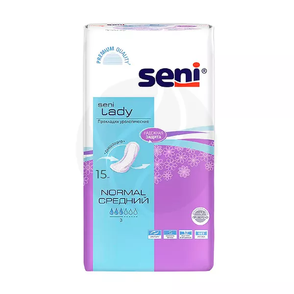 Изображение товара Seni Lady Normal прокладки урологические, 15шт Изображение товара Seni Lady Normal прокладки урологические, 15шт
