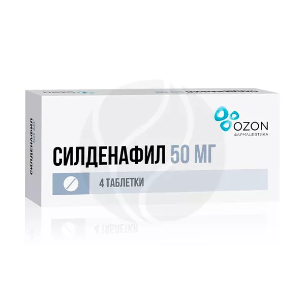 Изображение товара Силденафил 50 мг таблетки покрытые пленочной оболочкой - лечение эректильной дисфункции Изображение товара Силденафил 50 мг таблетки покрытые пленочной оболочкой - лечение эректильной дисфункции