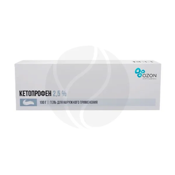 Кетопрофен гель д/наружн. прим. 2,5%, 100г