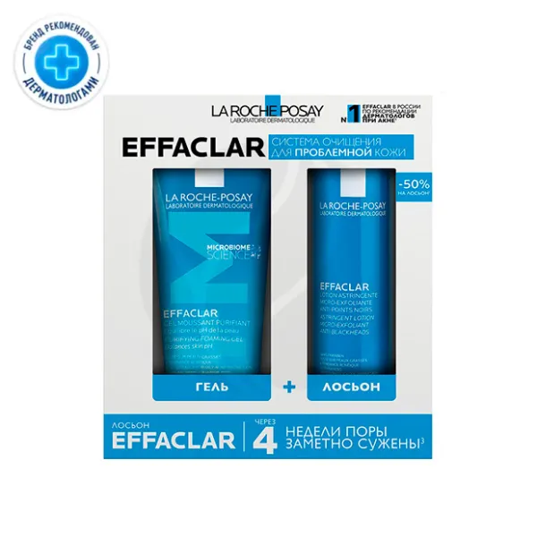 Изображение товара Набор Effaclar гель и лосьон для жирной кожи пор с матирующим эффектом 200мл+200мл