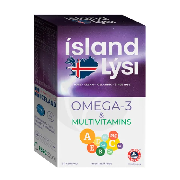 Изображение товара Капсулы Lysi Омега 3 + Мультивитамины для здоровья