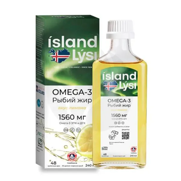Изображение товара Lysi Рыбий жир со вкусом лимона жидкость 240 мл