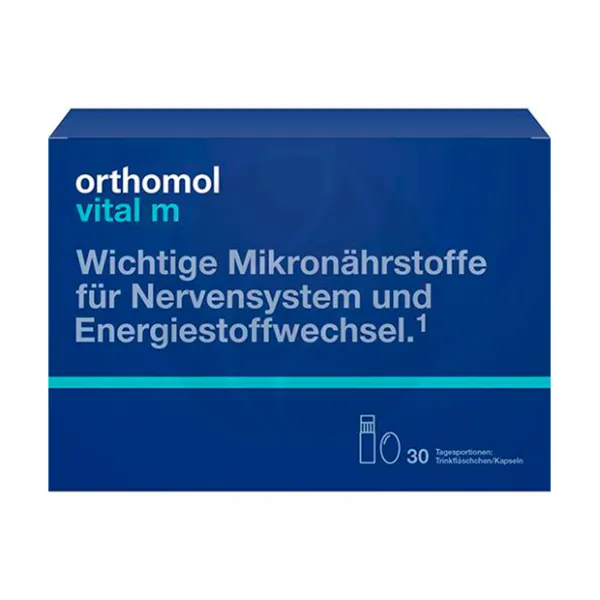 Изображение товара Orthomol Витал М Жидкий витаминный комплекс набор флаконов и капсул, 30 шт