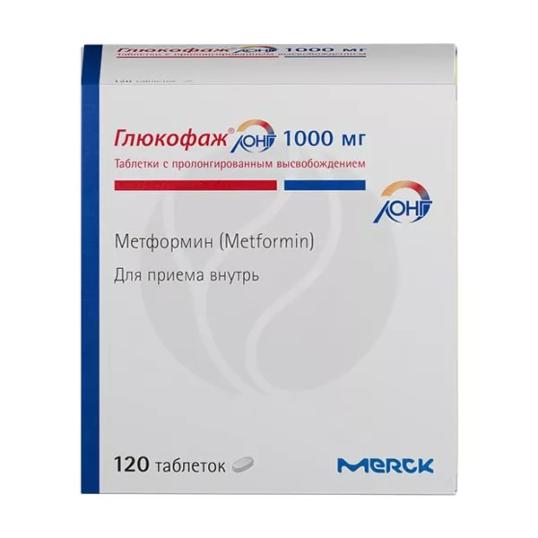 Изображение товара Глюкофаж Лонг таблетки с пролонг. высвоб. 1000мг, №120 Изображение товара Глюкофаж Лонг таблетки с пролонг. высвоб. 1000мг, №120