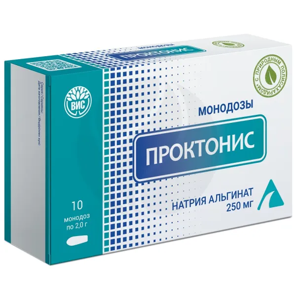 Изображение товара Проктонис крем в монодозах 2г №10 для интимной гигиены и ухода за кожей