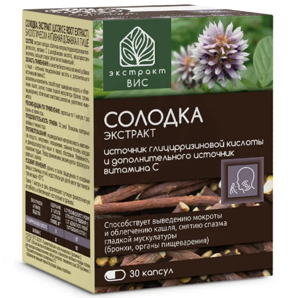 Изображение товара Экстракт ВИС Солодка экстракт капсулы 30 шт