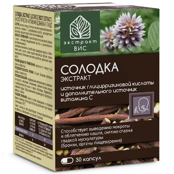 Изображение товара Экстракт ВИС Солодка экстракт капсулы 30 шт