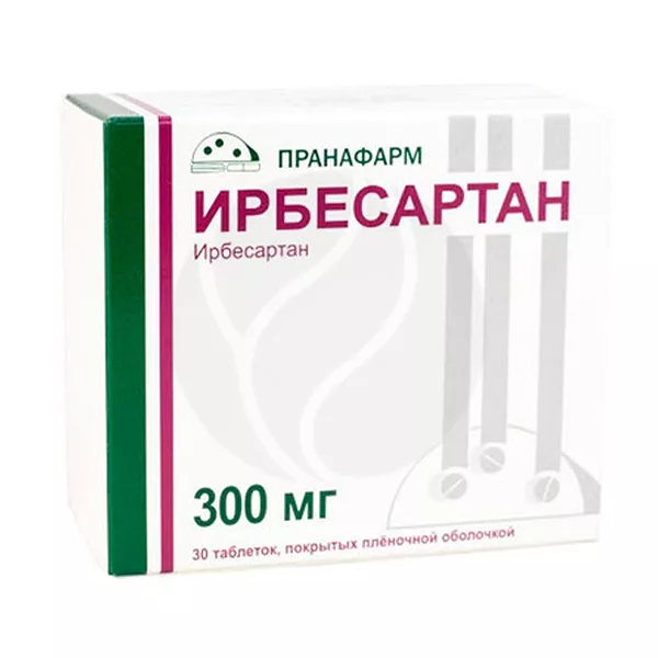 Изображение товара Таблетки Пранафарм Ирбесартан 300мг Изображение товара Таблетки Пранафарм Ирбесартан 300мг