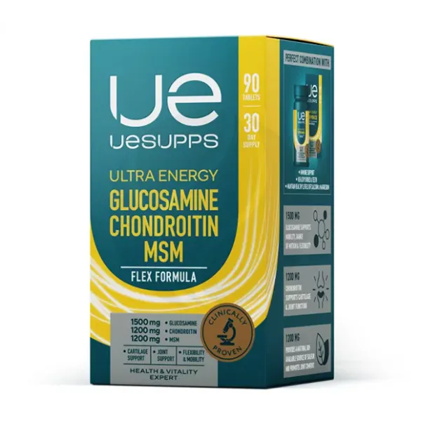 Изображение товара Uesupps Ultra Energy Flex Formula Глюкозамин Хондроитин МСМ таблетки 90 шт