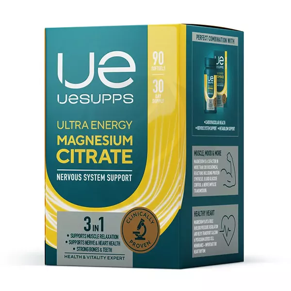 Изображение товара Uesupps Ultra Energy Магния цитрат капсулы мягкие №90 для энергии и здоровья Изображение товара Uesupps Ultra Energy Магния цитрат капсулы мягкие №90 для энергии и здоровья