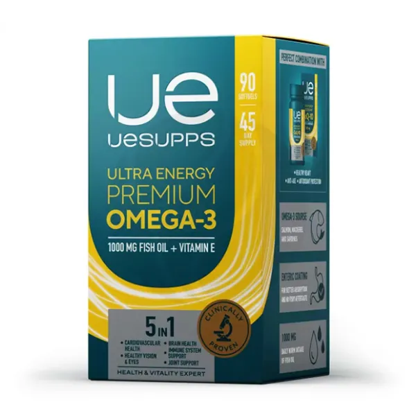 Изображение товара Uesupps Омега-3 Премиум капсулы мягкие 90 шт для поддержания здоровья Изображение товара Uesupps Омега-3 Премиум капсулы мягкие 90 шт для поддержания здоровья