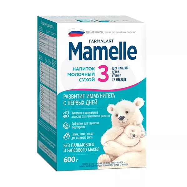 Изображение товара Mamelle 3 напиток молочный сухой (12+ мес), 600г