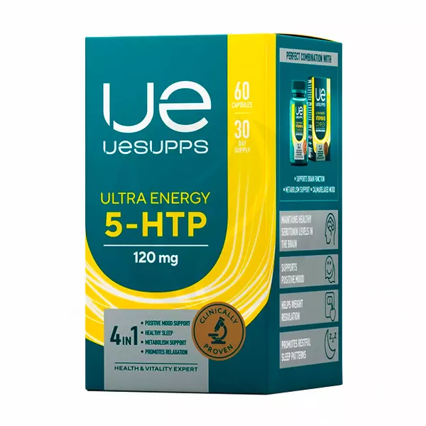Изображение товара Uesupps Ultra Energy 5-гидрокситриптофан (5-HTP) капсулы, №60 Изображение товара Uesupps Ultra Energy 5-гидрокситриптофан (5-HTP) капсулы, №60