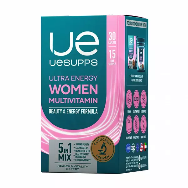 Изображение товара Мультивитамины для женщин Uesupps Ultra Energy Women Formula таблетки №30 Изображение товара Мультивитамины для женщин Uesupps Ultra Energy Women Formula таблетки №30
