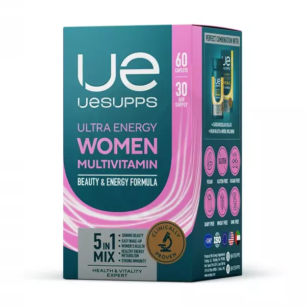 Изображение товара Uesupps Ultra Energy Women Formula Мультивитамины для женщин таблетки, №60 Изображение товара Uesupps Ultra Energy Women Formula Мультивитамины для женщин таблетки, №60