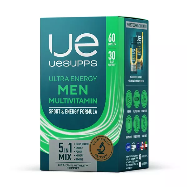 Изображение товара Uesupps Ultra Energy Men Formula мультивитамины для мужчин 60 таблеток Изображение товара Uesupps Ultra Energy Men Formula мультивитамины для мужчин 60 таблеток