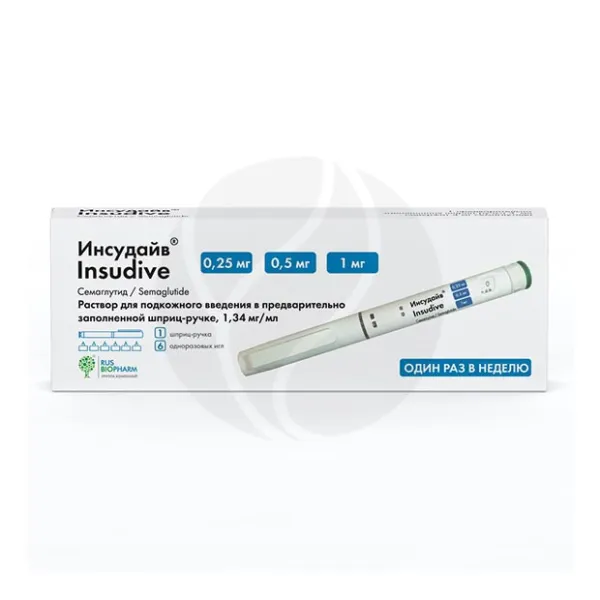 Изображение товара Инсудайв раствор для подкожных инъекций 0,25/0,5/1 мг, шприц-ручка