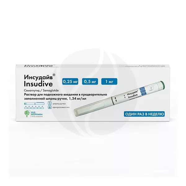 Изображение товара Инсудайв раствор для подкожных инъекций 0,25/0,5/1 мг, шприц-ручка Изображение товара Инсудайв раствор для подкожных инъекций 0,25/0,5/1 мг, шприц-ручка