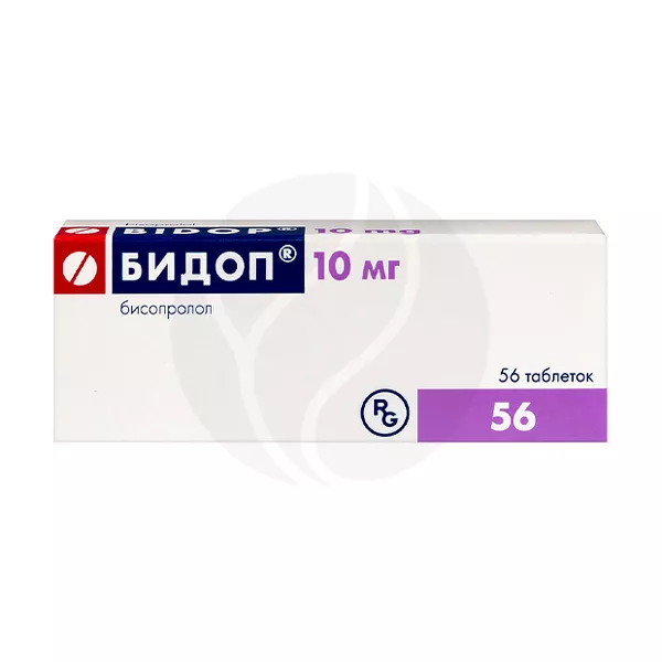 Изображение товара Бидоп таблетки 10 мг для гипертензии и сердечной недостаточности